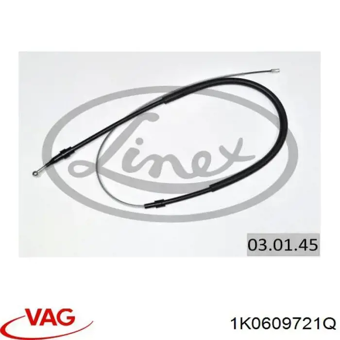 Задний трос ручника VAG 1K0609721Q цена, от 7.01 USD