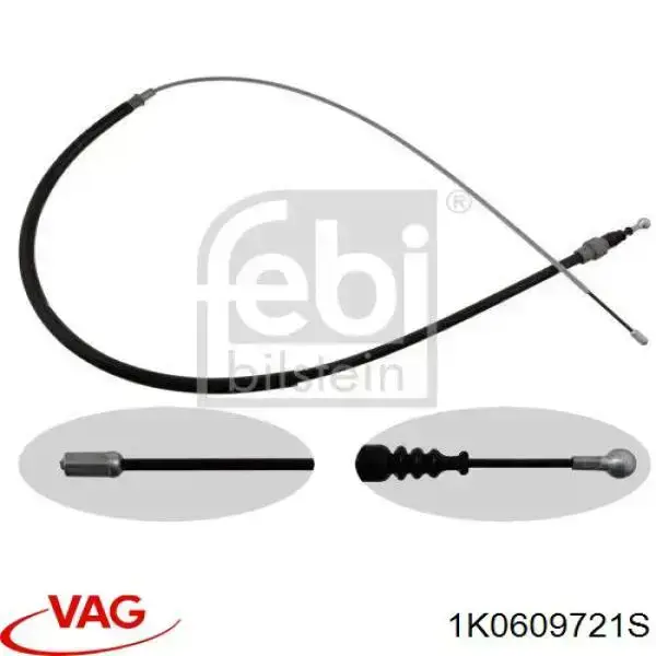 Задний трос ручника VAG 1K0609721S цена, от 7.00 USD