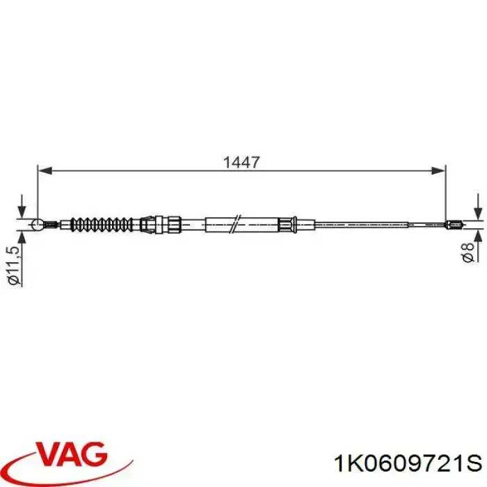 Купить 1K0609721S VAG Тормоз стояночный