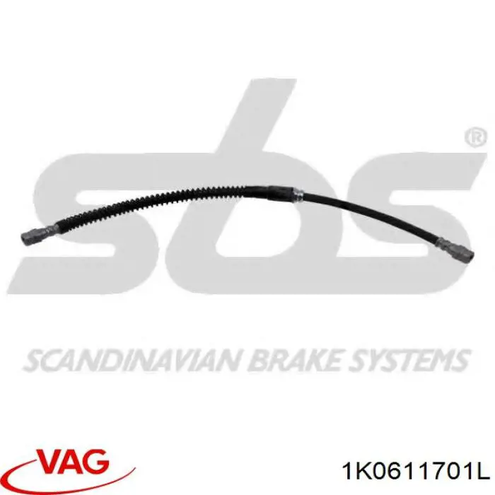 Шланг тормозной передний VAG 1K0611701L цена, от 7.45 USD