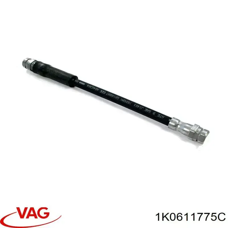 Tubo flexible de frenos trasero 1K0611775C VAG