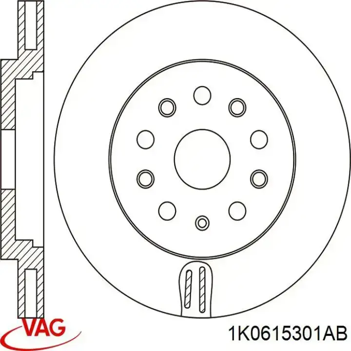 Передний тормозной диск VAG 1K0615301AB