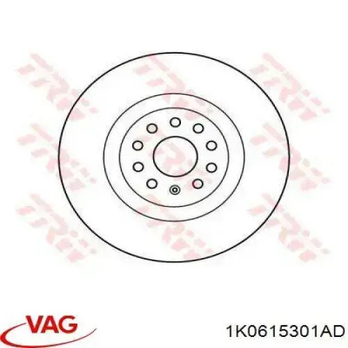 1K0615301AD VAG Disco de freno delantero original y equivalente