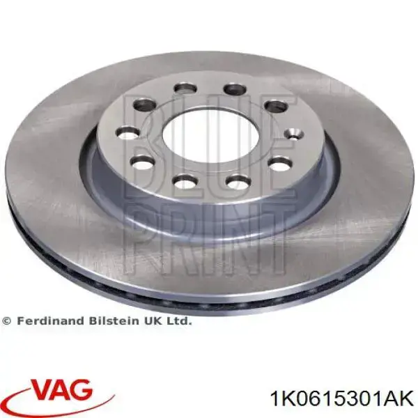Передние тормозные диски 1K0615301AK VAG
