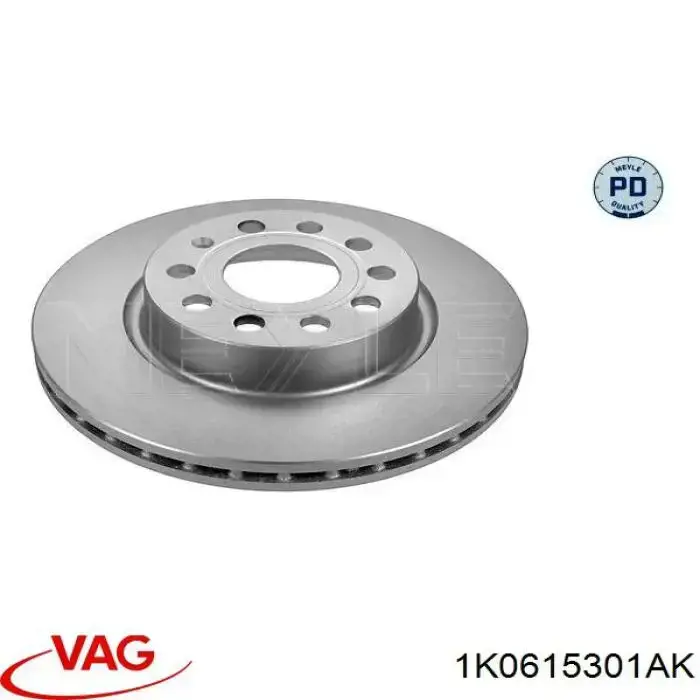 1K0615301AK VAG Диск тормозной передний