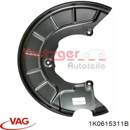 1K0615311B VAG proteção do freio de disco dianteiro esquerdo