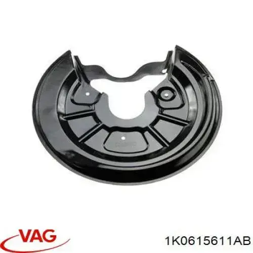 1K0615611AB VAG proteção esquerda do freio de disco traseiro