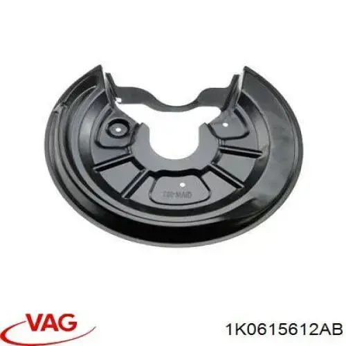 1K0615612AB VAG proteção direita do freio de disco traseiro