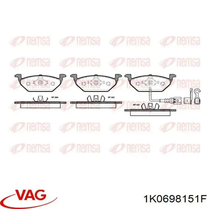 Колодки VAG 1K0698151F цена, от 30.54 USD