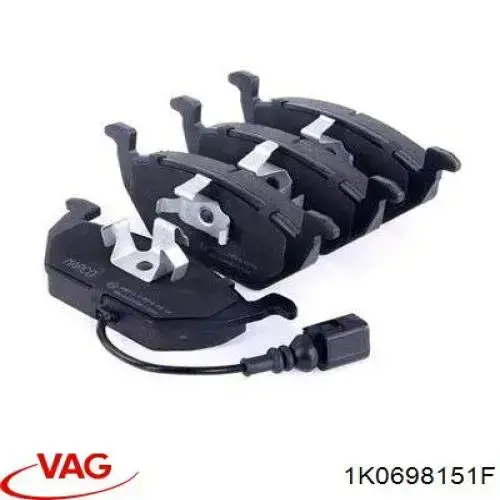 Передние тормозные колодки 1K0698151F VAG