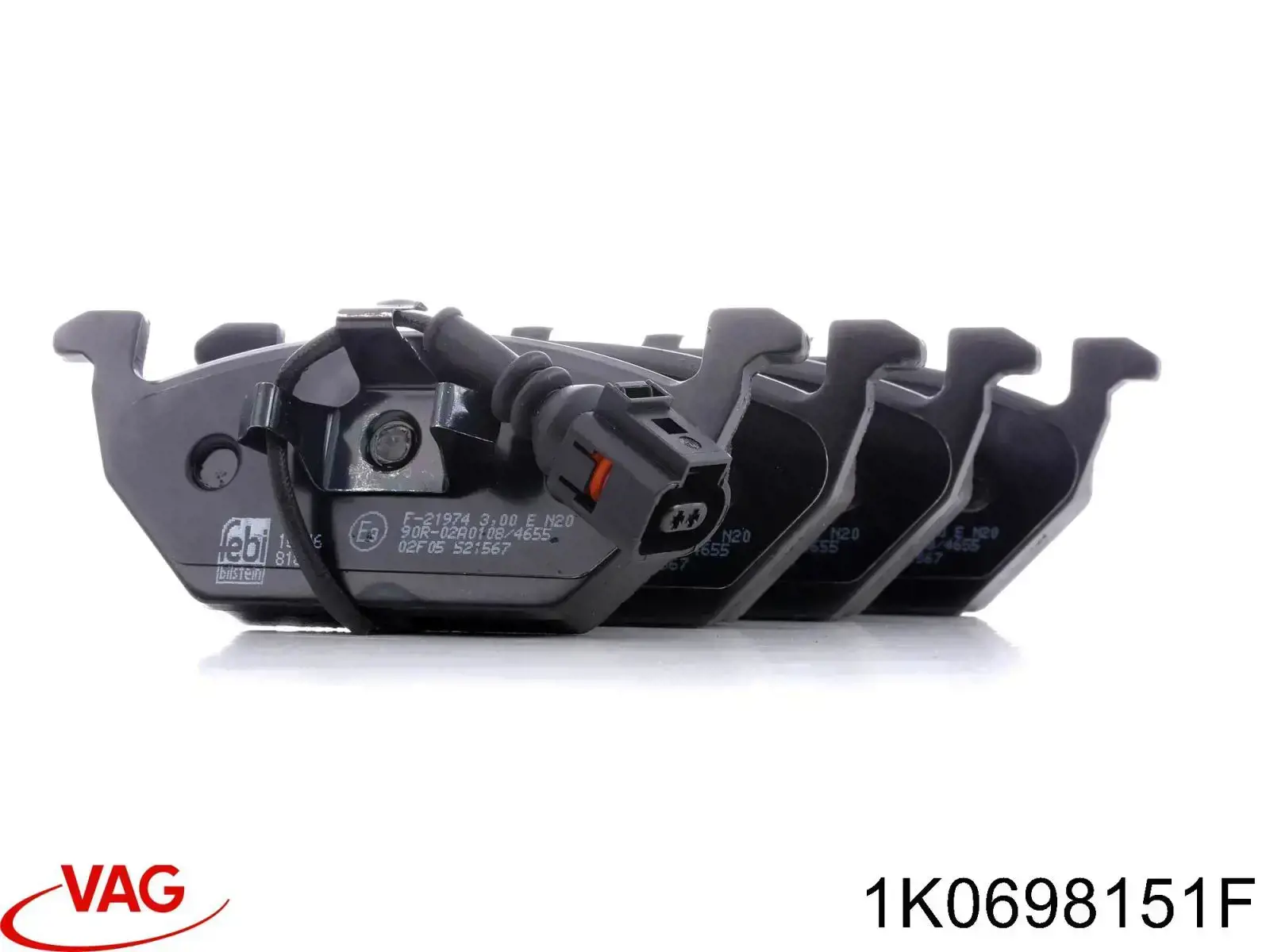 Купить 1K0698151F VAG Колодки тормозные