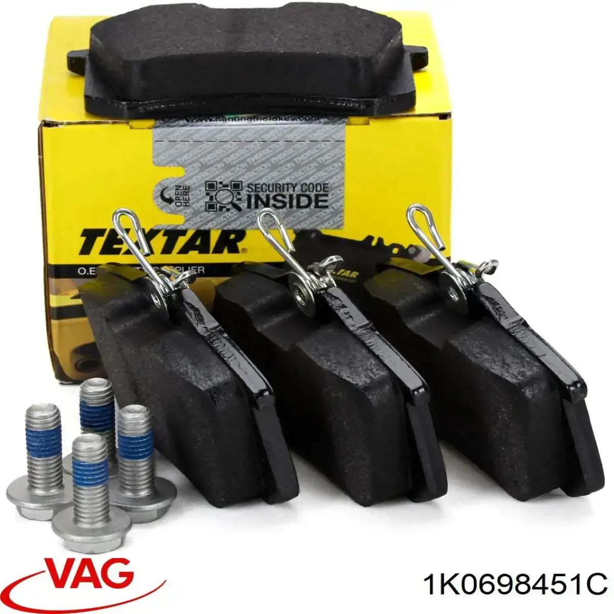 1K0698451C VAG Колодки тормозные дисковые комплект