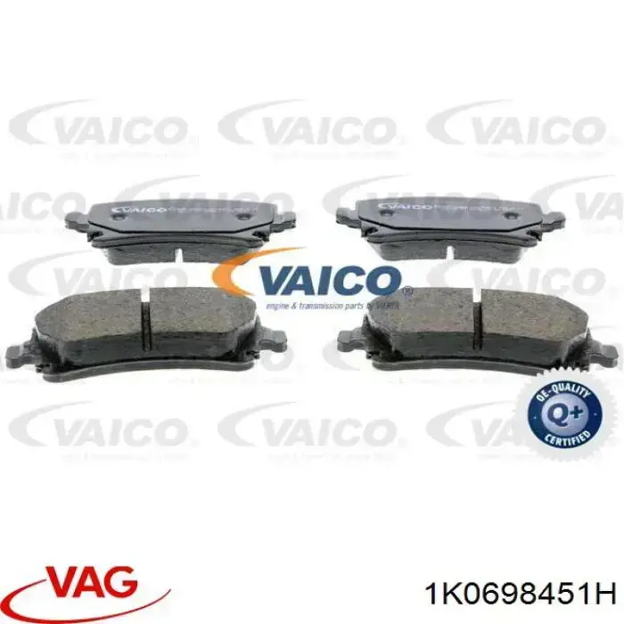 Купить 1K0698451H VAG Колодки тормозные задние, дисковые