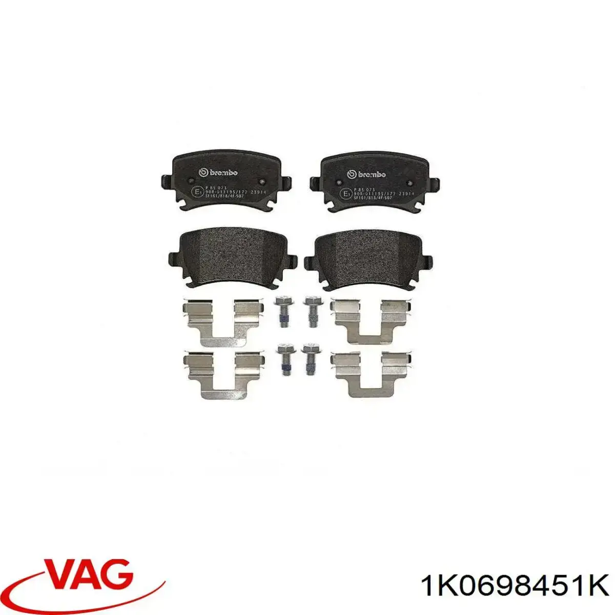 Sapatas do freio traseiras de disco VAG 1K0698451K