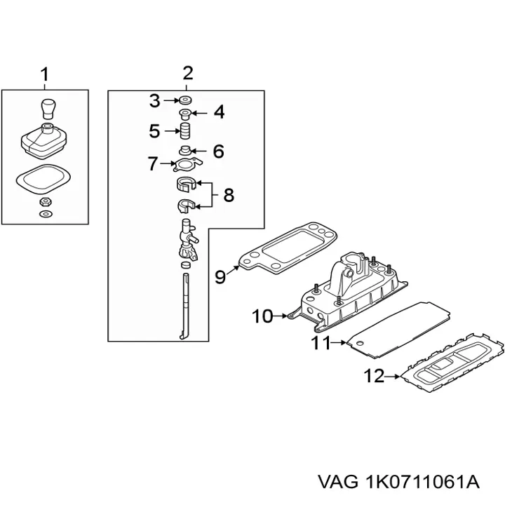 Mecanismo de mudança (ligação) para Volkswagen Passat B6 3C2