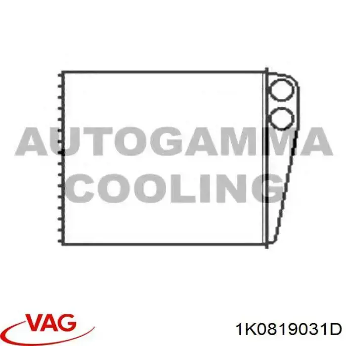 Радиатор отопителя VAG 1K0819031D