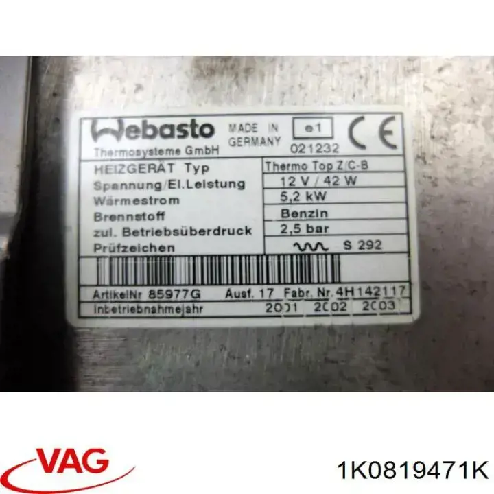  VAG 1K0819471K
