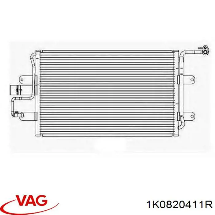 1K0820411R VAG radiador de aparelho de ar condicionado