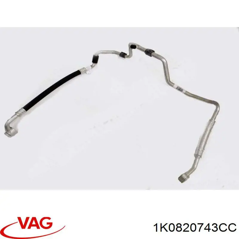 1K0820743CC VAG mangueira de aparelho de ar condicionado, desde o secador até o compressor