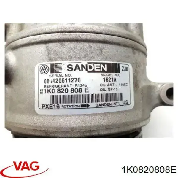 Компрессор системы кондиционирования VAG 1K0820808E цена, от 182.82 USD