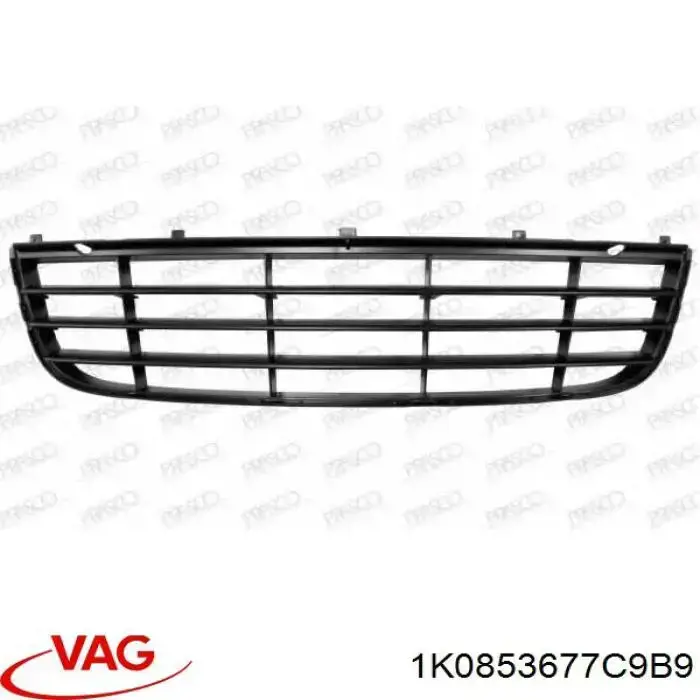Купить 1K0853677C9B9 VAG Решетка переднего бампера, центральная