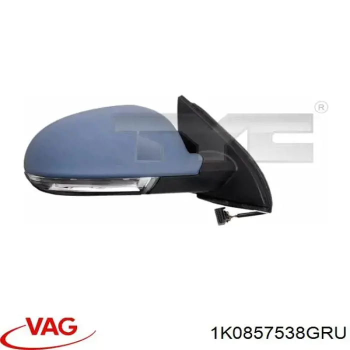 Купить 1K0857538GRU VAG Накладка/крышка зеркала заднего вида, правая