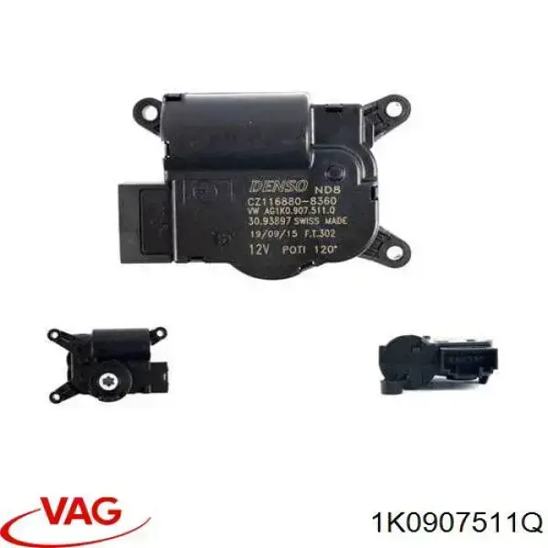 Купить 1K0907511Q VAG Моторчик заслонки печки