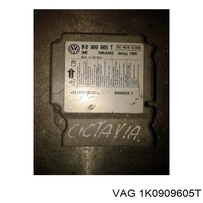 Модуль-процессор управления подушкой безопасности (ЭБУ AIRBAG) 1K0909605T VAG