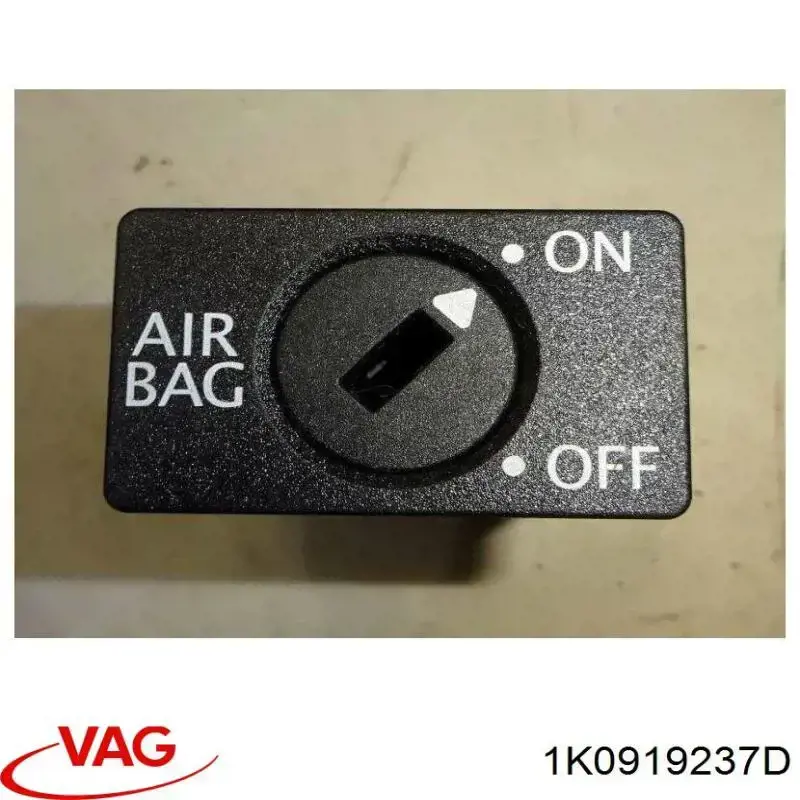 1K0919237D VAG botão de desligação dos cintos de segurança airbag