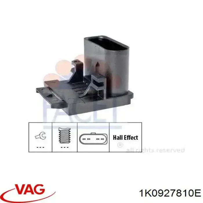 1K0927810E VAG Sensor de posición del embrague original y equivalente