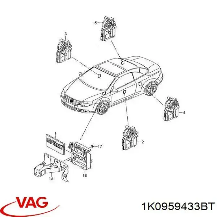  Unidade de conforto Volkswagen Tiguan I SUV (5N1, 5N2) (2007 - 2018) I
