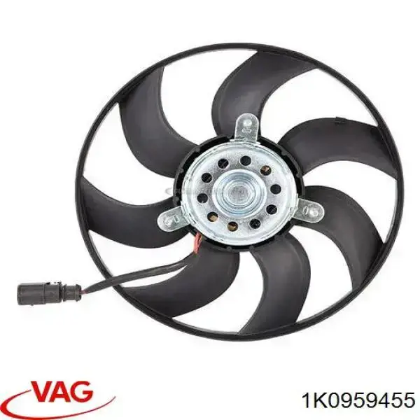 1K0959455 VAG Диффузор радиатора охлаждения в сборе с мотором