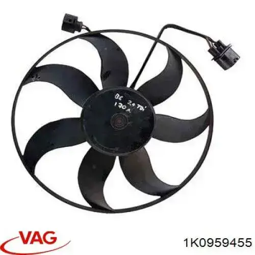 Диффузор радиатора охлаждения в сборе с мотором и крыльчаткой VAG 1K0959455 цена, от 68.42 USD