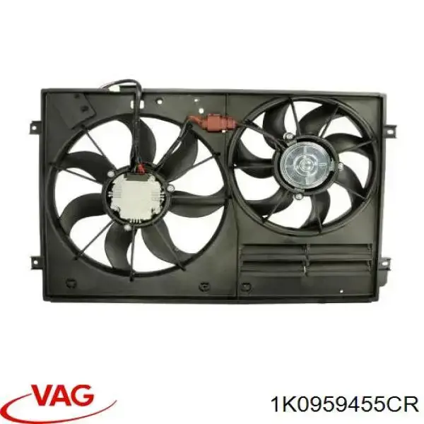 Купить 1K0959455CR VAG Электровентилятор охлаждения в сборе (мотор+крыльчатка) правый