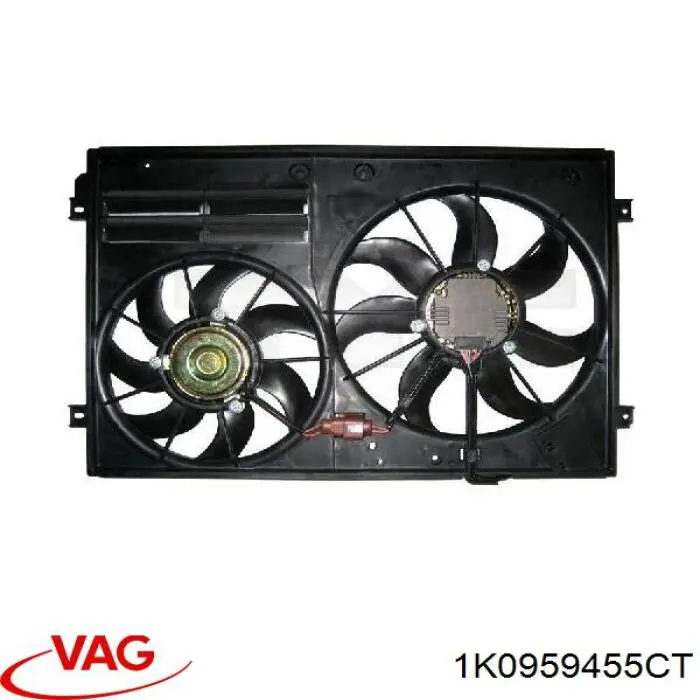 Купить 1K0959455CT VAG Электровентилятор охлаждения в сборе (мотор+крыльчатка) правый