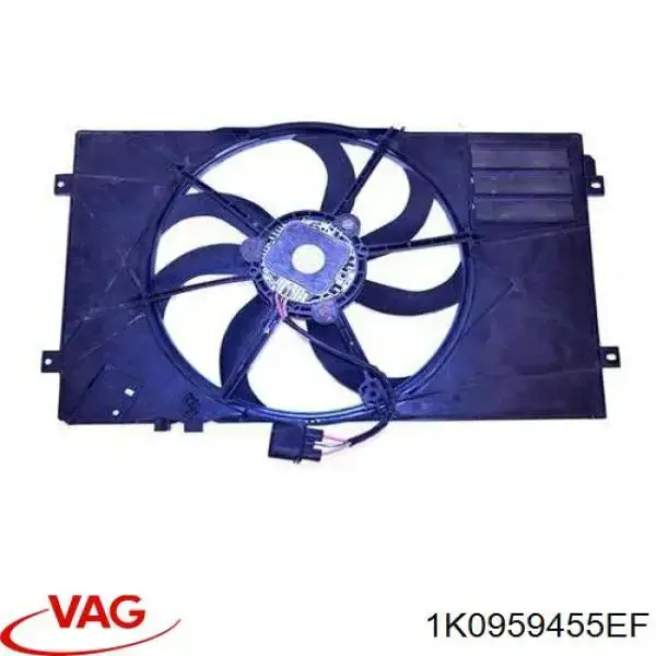 Ventilador (rodete +motor) refrigeración del motor con electromotor, izquierdo 1K0959455EF VAG