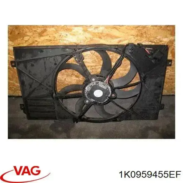 1K0959455EF VAG ventilador elétrico de esfriamento montado (motor + roda de aletas esquerdo)