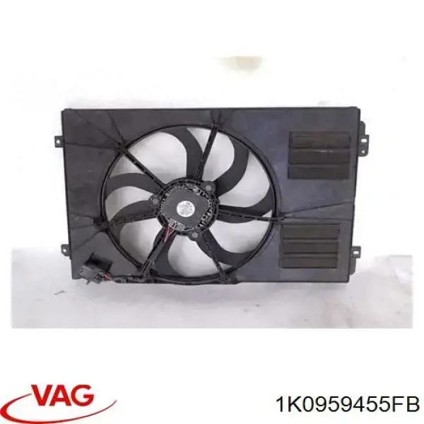 Электровентилятор охлаждения в сборе (мотор+крыльчатка) левый VAG 1K0959455FB