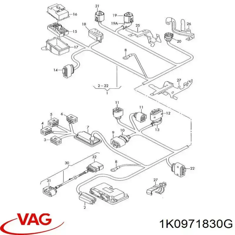  VAG 1K0971830G цена, от 2.74 USD