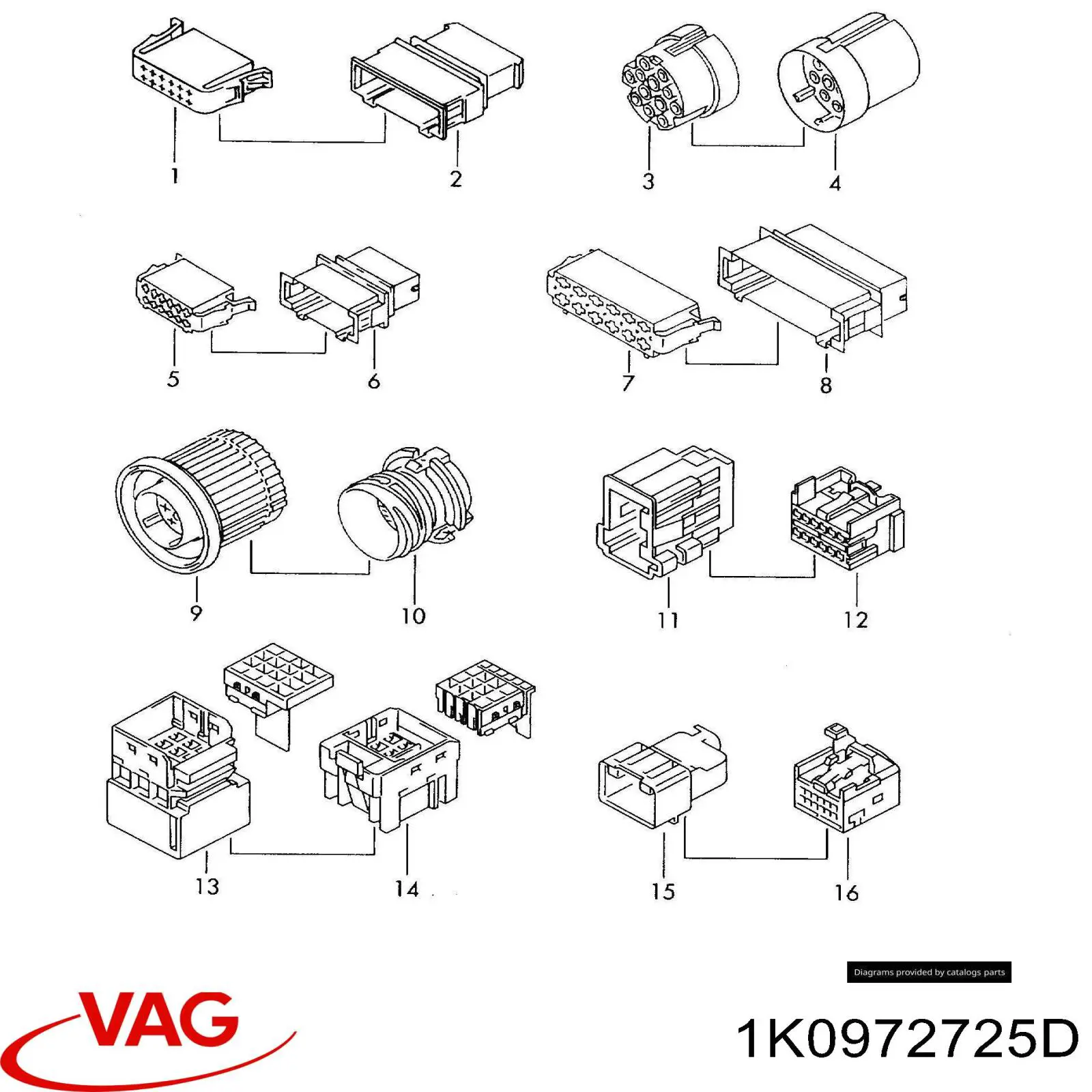 VAG 1K0972725D цена, от 50.18 USD