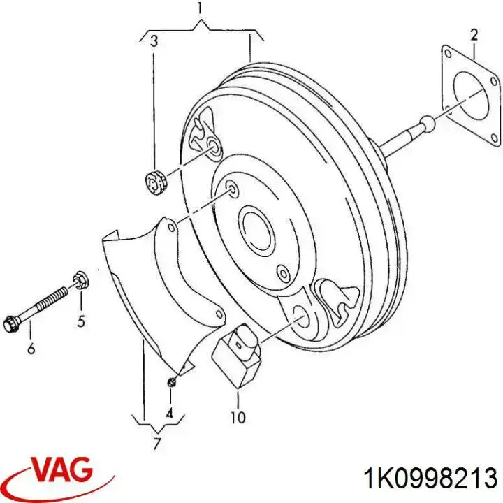 1K0998213 VAG sensor de pressão do sistema do freio pneumático