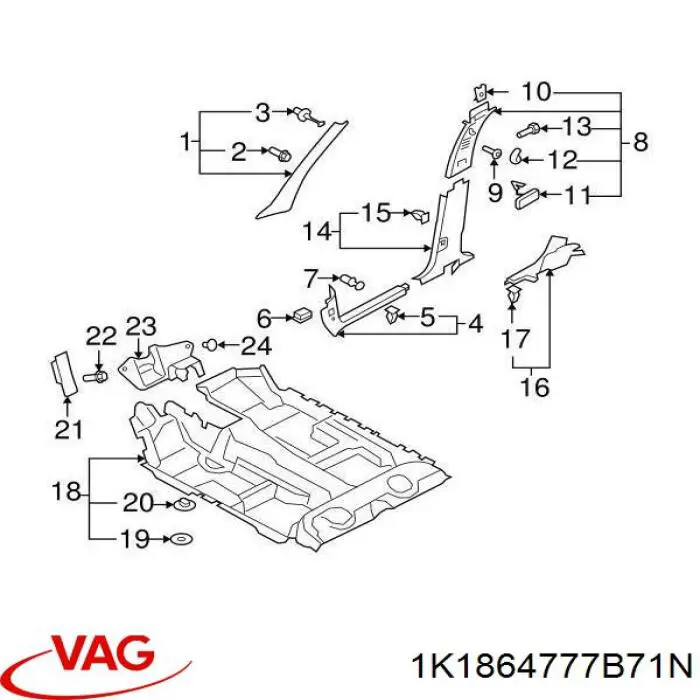 Купить 1K1864777B82V VAG 
