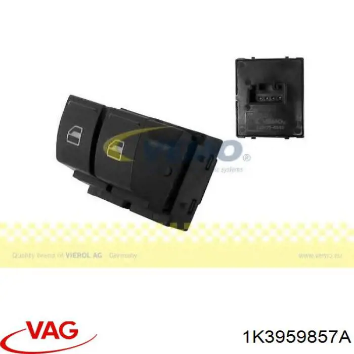 Кнопочный блок управления стеклоподъемником передний левый VAG 1K3959857A цена, от 8.90 USD
