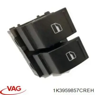 Кнопочный блок управления стеклоподъемником передний левый VAG 1K3959857CREH