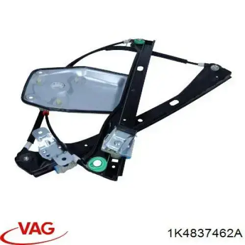 1K4837462A VAG Mecanismo de acionamento de vidro da porta dianteira direita