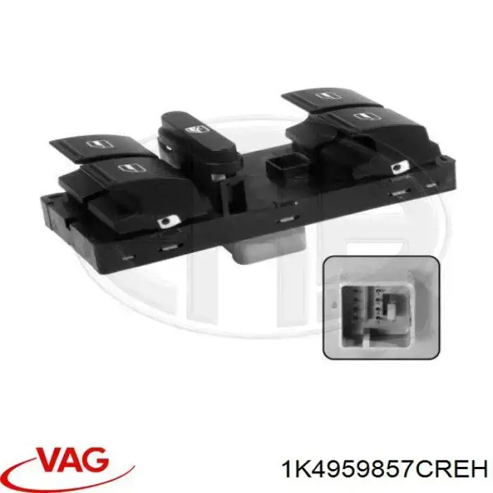Кнопочный блок управления стеклоподъемником передний левый VAG 1K4959857CREH