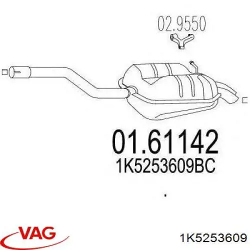 FP 6407 G31 Polmostrow silenciador, parte traseira