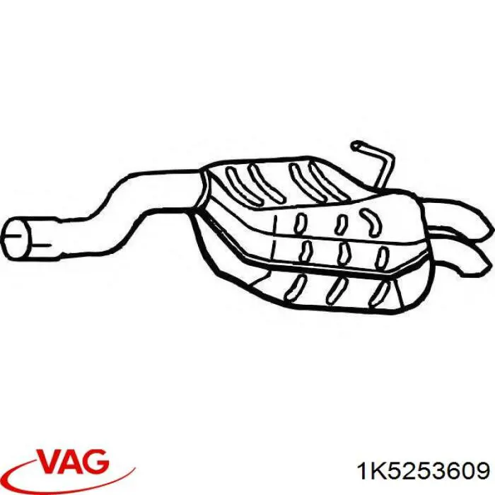 Выхлоп задний VAG 1K5253609 цена, от 98.31 USD