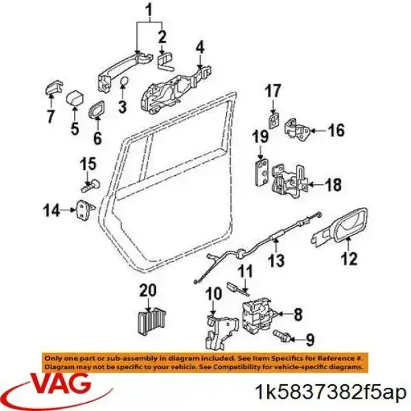  VAG 1K5837382D5AP цена, от 17.86 USD