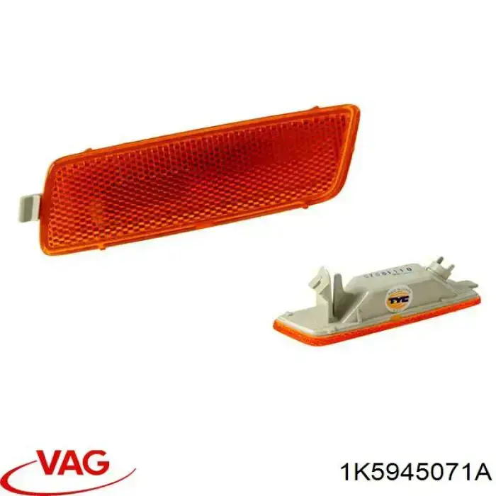 Передний фонарь указателя поворота на Volkswagen Golf V 1K1